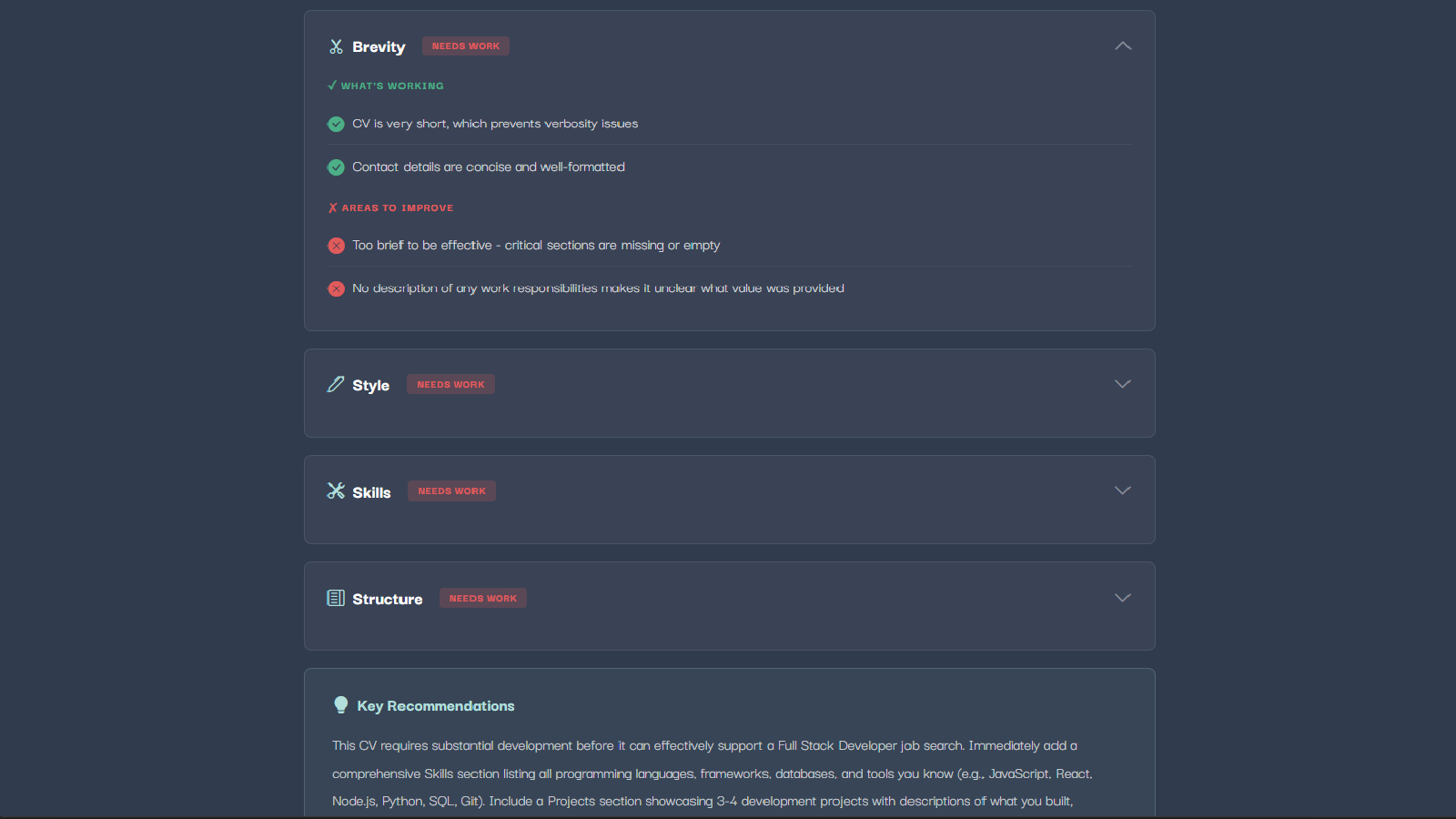 CV Analyzer screenshot 4