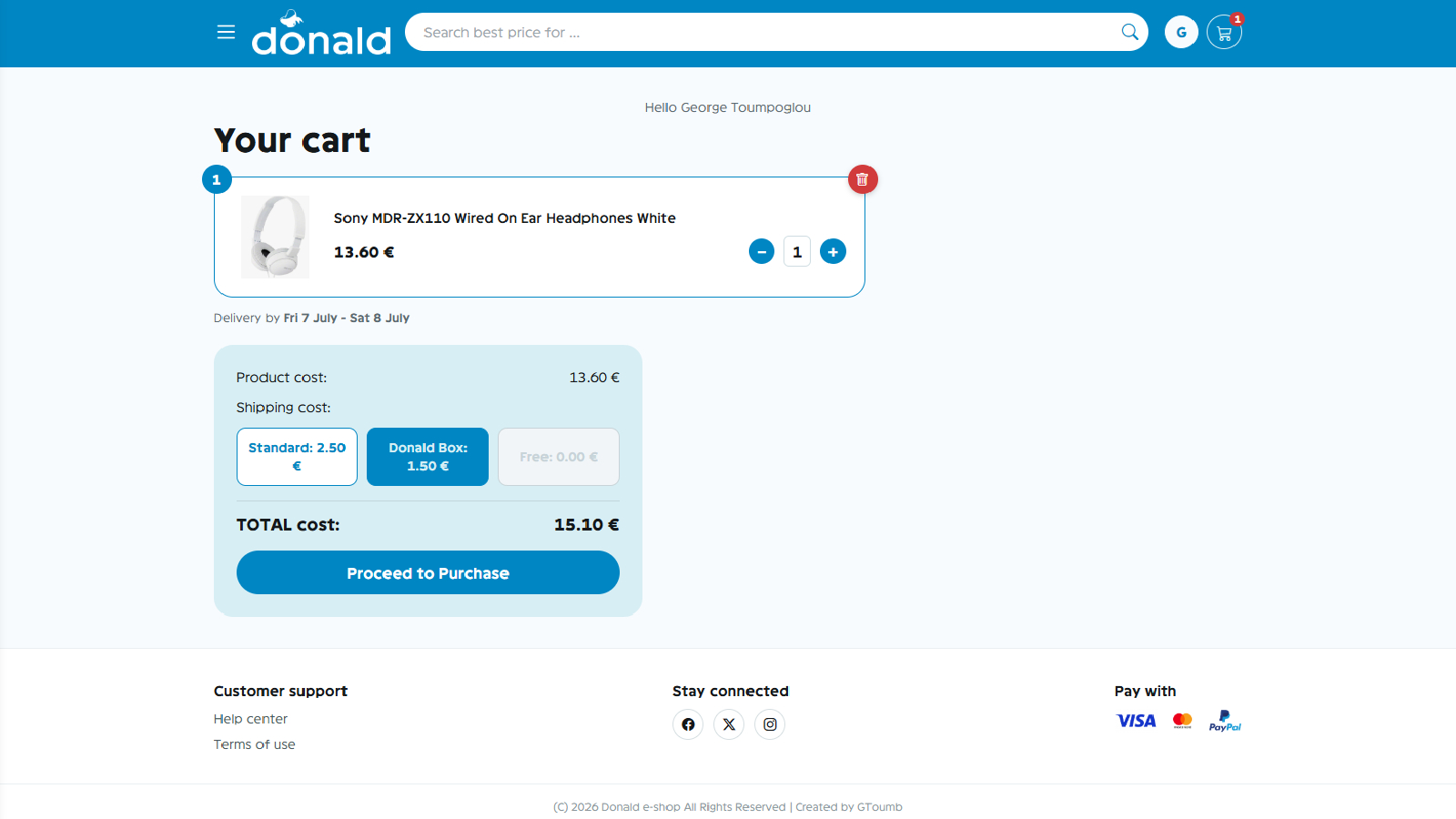 Donald e-shop screenshot 4